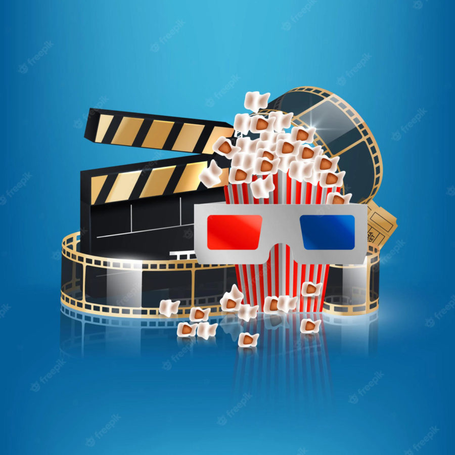 Photo from https://www.freepik.com/free-vector/movie-time-vector-illustration-with-popcorn-clapperboard-3d-glasses-filmstrip_13825356.htm